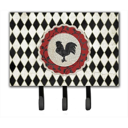 Micasa Rooster Harlequin Black And White Leash Or Key Holder MI730459